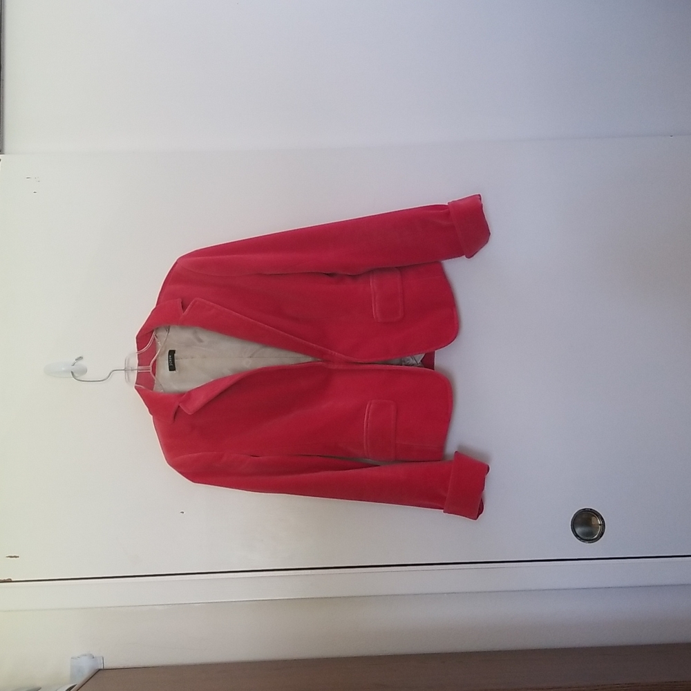 J Crew Orange Velvet Blazer